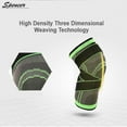 thumbnail image 4 of Spencer 1PC 3D Weaving Compression Knee Sleeve Brace for Men & Women, Kneepad Support with Adjustable Strap for Pain Relief, Running, Athletic, Crossfit (M,Green), 4 of 8