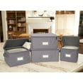 thumbnail image 6 of Covermates Keepsakes Dish Storage Box - Stackable, Reinforced Handles, China Storage, Graphite, 6 of 7