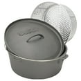 thumbnail image 2 of Bayou Classic 7420 20 Quart Seasoned Cast Iron Cooker Dutch Oven with Basket, 2 of 2