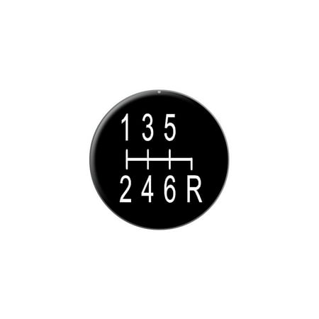 6 Speed Shift Knob Manual Transmission Lapel Hat Pin Tie Tack Small
