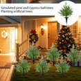 thumbnail image 3 of Minibee 2FT Topiary Cedar Shrubs – 2PCS Realistic Green Fake Bushes, Durable UV Protected Artificial Shrubs for Outdoors Porch, 3 of 10