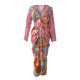 thumbnail image 4 of Vestido Casual de Verano Con Abertura de Tenedor Y Botones Estampados de Manga Larga Para Mujer Odeerbi ODB114783, 4 of 4