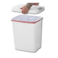 thumbnail image 4 of 7.5 Gallon White Trash Can with Touch Lid - Office, Kitchen, Bathroom Wastebasket - Under Sink Garbage Can - Durable Plastic Bin with Locking Lid, 4 of 7