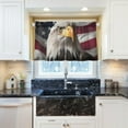 thumbnail image 5 of Coolnut American Flag Falcon Kitchen Curtains 36 Inch Length Blackout Thermal Insulating Tier Curtains with Rod Pockets Short Curtains Home for Living Room/Bedroom Home Decor, 5 of 7