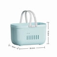 thumbnail image 2 of Blue Divided Bathtub Basket Organizer for Efficient Bath Time Storage, 2 of 7