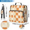 thumbnail image 2 of FORMRS Zipper Binder with Shoulder Strap 2-inch Ring 500 Sheet Capacity File Bag, Orange Checkered Pattern, 2 of 5