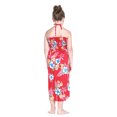 thumbnail image 2 of Girl Hawaiian Halter Dress in Hibiscus Red Size 6, 2 of 5