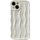 thumbnail image 1 of Funda suave con marco ondulado y patrón de ondas de agua, compatible con iPhone (blanco, iPhone 13 Pro), 1 of 5