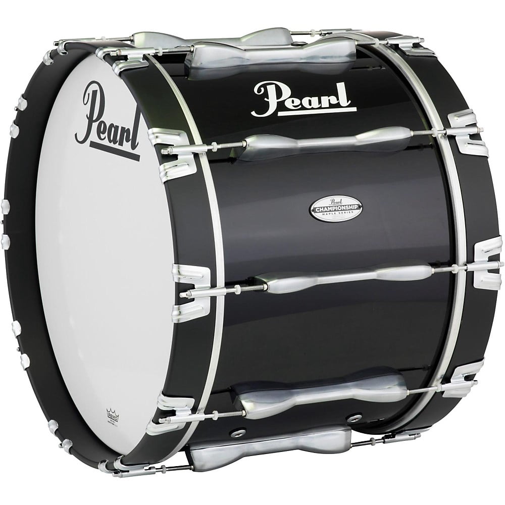Pearl Championship Maple Marching Bass Drum 30 X 16 In Midnight Black Walmart Com