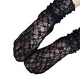 thumbnail image 3 of pitrice Reteo Girls Fishnet Summer Lace Socks Solid Color Ankle Mesh Slouch Loose Transparent Stockings, 3 of 9