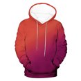 thumbnail image 4 of Wyobmus Mens Sports Hoodies Pullover Fashion Fall Gradient Drawstring Hoodie Sweatshirt Long Sleeve Athletic Hooded Clothes E-Orange, 4 of 6