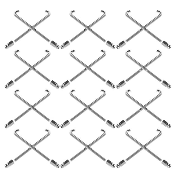 Hemoton 48PCS Banjo Hooks and Brackets Set with Nuts, Tension Hooks, and Banjo Parts Accessories for Musical Instruments