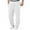 White, variant on Men's Lightweight Breathable Pants - Elastic Waist Wide Leg Casual Trousers Green M