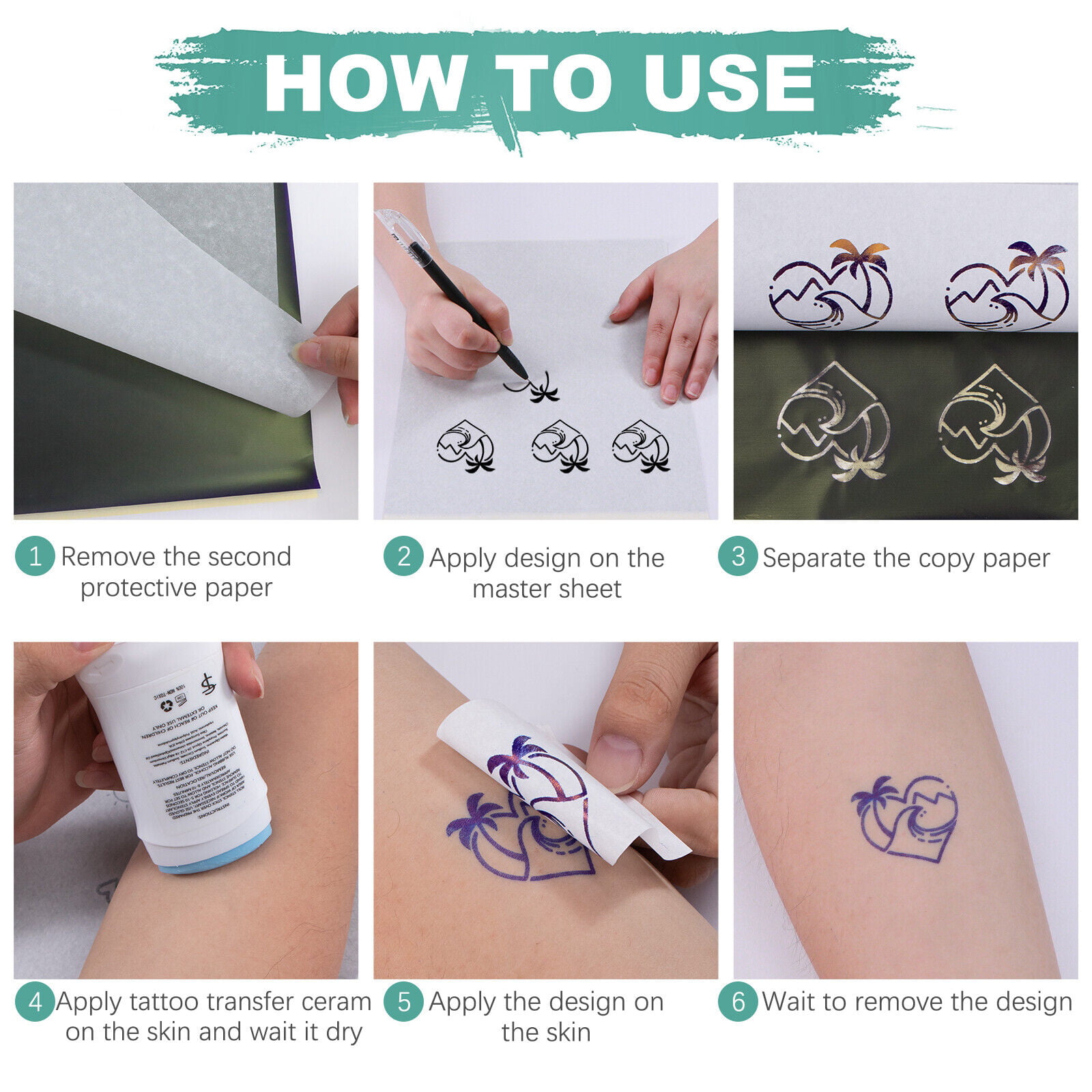 How to use a carbon stencil - Stick and Poke Tattoo Kit