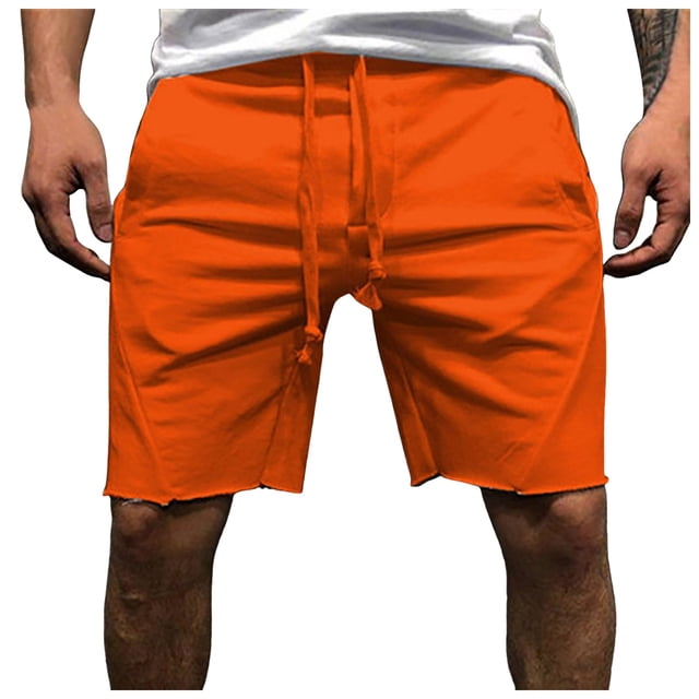 Pantalones cortos vaqueros holgados y cómodos para hombre - Pantalones casuales de verano de tejido grueso con cinco bolsillos - Material de algodón, uso diario/deportivo - Tallas de la S a la XXXL