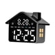 thumbnail image 3 of Reloj despertador electrónico con forma de casa, decoración para el hogar, ajuste de brillo y luz nocturna. luz blanca, 3 of 9