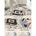 thumbnail image 5 of Abstract Weaving Pattern Area Rug for Bedroom 4x6 Ft Brown Ethnic Style Retro Art Super Soft fuzzy Throw Rug Non-Slip Fluffy Plush Indoor Floor Carpet for Living Room Nursery Home Decor, 5 of 8