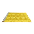 thumbnail image 2 of Ahgly Company Machine Washable Indoor Round Abstract Yellow Modern Area Rugs, 7' Round, 2 of 4