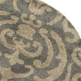 thumbnail image 4 of SAFAVIEH Florida Deangelo Damask Plush Shag Area Rug, Grey/Beige, 5' x 5' Round, 4 of 4