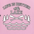thumbnail image 4 of Wild Bobby, Life Is Better At The Lake, Unisex Graphic Hoodie Sweatshirt, Light Pink, X-Large, 4 of 4