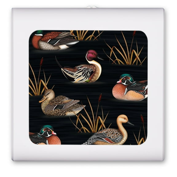 Plug in Dimmable LED Night Light with Dusk to Dawn Auto Sensor, Adjustable Brightness, Warm Light, Auto On/Off Nightlight for Bathroom, Hallway, Nursery, Bedrooms - Ducks