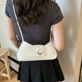 thumbnail image 4 of Minnieouse Bolso de moda de verano de tamaño adecuado para mujer On Go, bolsos cruzados de hombro con cierre elegante para mujer Bolsas de mensajero y de hombro Blanco, 4 of 6