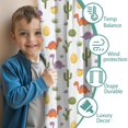 thumbnail image 3 of Blackout Kids Curtains,Dinosaur and Cactus White Pattern Children's Insulated Curtains Set Of 2,Bedroom Essentials,Toddler Room Decor 42"x54", 3 of 5