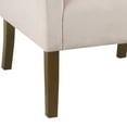 thumbnail image 4 of Benzara Fabric Upholstered Swooped Accent Chair - Pink/Brown, 4 of 5