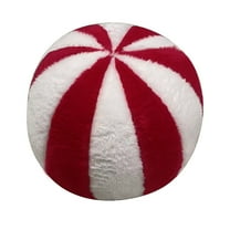 Christmas Candy Throw Pillows 30cm Red White Plush Xmas Decorations Cute Fluffy Candy Shaped Pillows for Sofa Couch Bed Living Room Winter Home Decor Seasonal Celebration