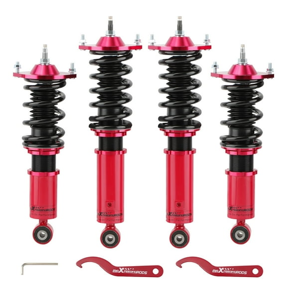 Maxpeedingrods Coilover Suspension Kit for Mazda Miata MX-5 90-05 24 Ways Adjustable Damper Fits select: 2000-2003 MAZDA MX-5 MIATA BASE/LS, 2004 MAZDA MX-5 MIATA SPEED