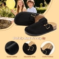 thumbnail image 4 of Lezzglt Kids Suede Clogs with Cork Footbed,Boys Girls Sandals, Adjustable Buckle Slip-On Slippers, Arch Support Mules for Indoor Outdoor, 4 of 7