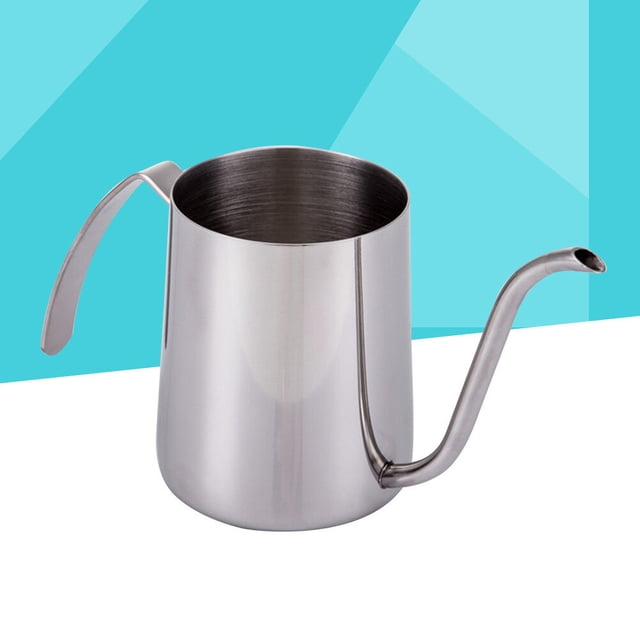 PAMINGONO Cafetière Ronde en Métal Argent Résistant à la Chaleur 1 Pack