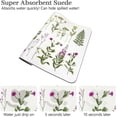 thumbnail image 5 of Dish Drying Mat, Multiple Usage Coffee Bar Mat, Kitchen Counter Mat, Absorbent Hide Stain Rubber Backed Dish Drying Pad(16.1"x24.1", 2-Row Flower), 5 of 6