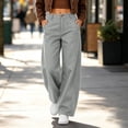thumbnail image 4 of Lcvrioyc Wide Leg Pants for Women High Waisted Loose Pants Business Work Trousers with Pockets Fall Outfits(Gray,Small), 4 of 7