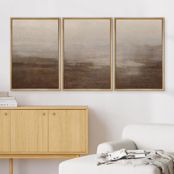 UNFFRAMED Print Wall Art Prints Set Of 3 Abstract Beige Brown Landscape Neutral Art Print Modern Minimalist Nature Wall Art Decor Set 3 Prints 8x12