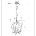 thumbnail image 4 of Vanity Art Farmhouse Vintage 6 Light Lantern Geometric Metal Pendant Ceiling Light Fixture Antique Chandelier Light For Dining Room Living Room, 4 of 6