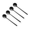 thumbnail image 6 of Uxcell 4 Pcs Durable Espresso Spoons 5.1 inch Stainless Steel Round Coffee Dessert Spoon Black, 6 of 6