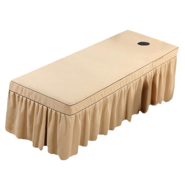 Cubierta de sábana de cama de de mesa de masaje cosmético para salón Zulema Hoja de cenefa de mesa de masaje