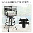 thumbnail image 5 of Crestlive Products Outdoor Cast Aluminum Swivel Bar Stool with Cushion (Set of 2), 5 of 7