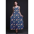 thumbnail image 4 of Bimba Robe Longue Maxi de Soirée pour Femmes en Rayonne à Imprimé Floral, Dos Nu, à Bretelles Spaghetti - Très Petit, 4 of 5