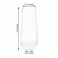 thumbnail image 4 of Balsa Circle 6 Clear 9 oz Plastic Champagne Stemless Disposable Glasses, 4 of 8