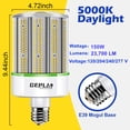 thumbnail image 4 of Bombilla LED de maíz GEPLAD 150 W de repuesto 1500 W 23700 lm 5000 K, 4 of 7