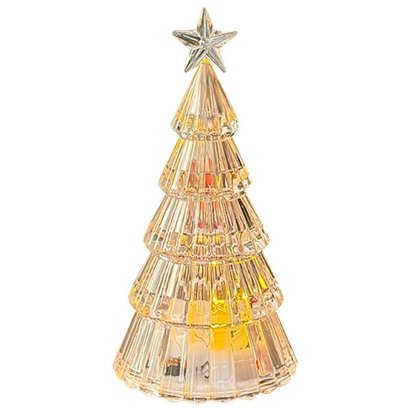 LED Christmas Tree Lights Battery Operated Tabletop Decoration, PC Material Artificial Mini Christmas Tree with Lights for Fireplace Mantel Windowsill Bedroom Living Room Holiday Party Decor
