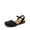 BLACK, variant on Women's Closed Toe Sandals Arch Support Comfort Cork Footbed Flat Sandals Summer Shoes