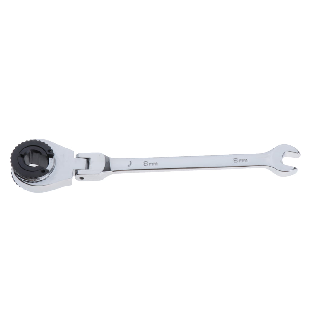 Tubing Ratchet Wrench with Head Mirror Polishing Maintain Repair Flexible T S8Q3 