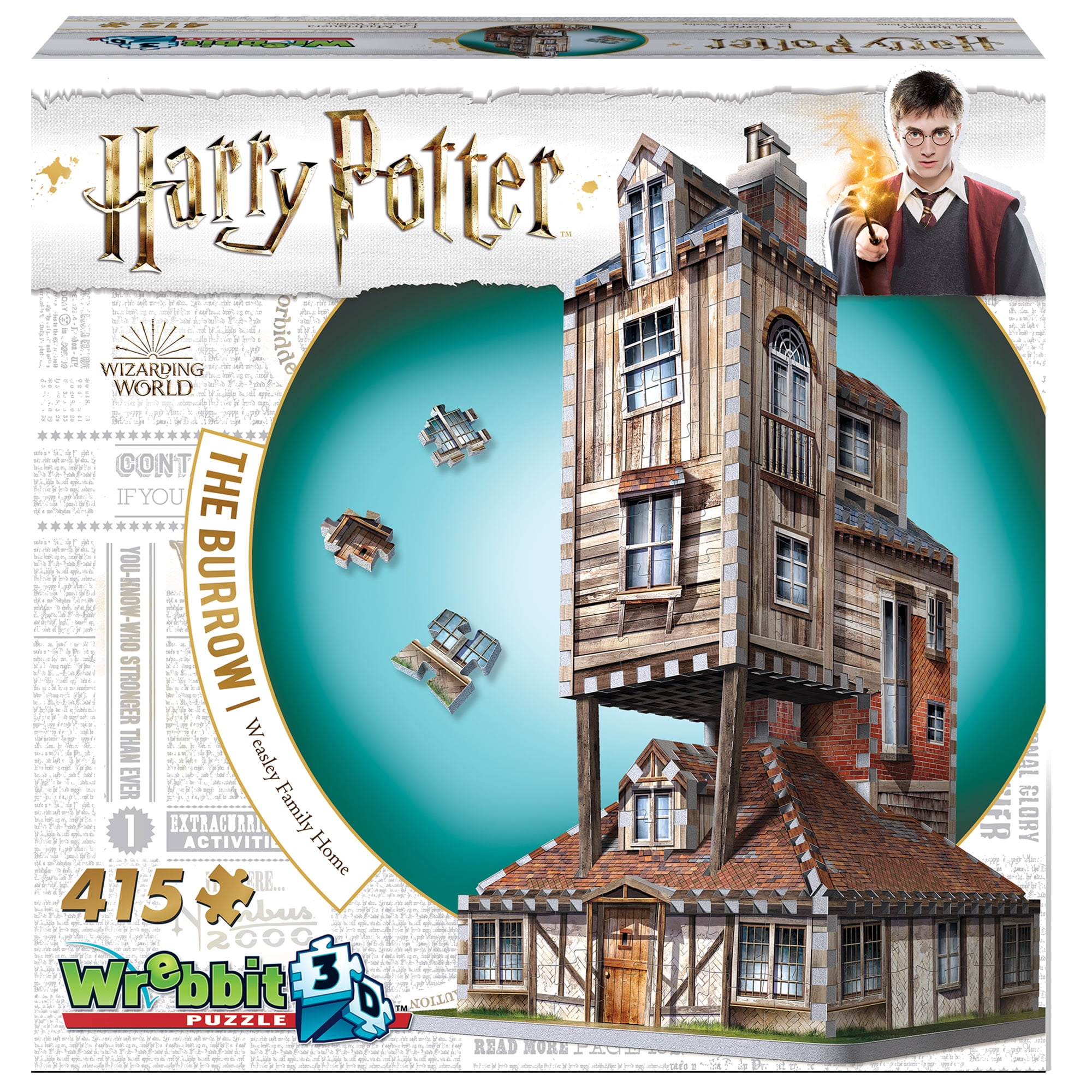 The Burrow Weasley Family Puzzle 3D Harry Potter 415 Pieces WREBBIT W3D-1011 