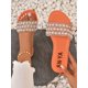 thumbnail image 1 of Women Rhinestone & Faux Pearl Decor Slide Sandals, Fashion Summer Flat Sandals, 1 of 4