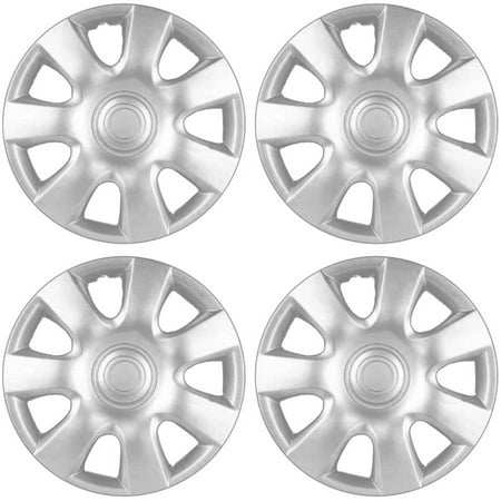 4 Piece Set A/M Silver ABS Fits 2002 2003 2004 TOYOTA CAMRY 15