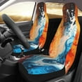 thumbnail image 2 of Sikiie Red And Blue Waves Car Seat Protector 2 Pack Car Seat Cushion Mat, Car Seat Covers for SUV, Truck, Van, 2 of 7