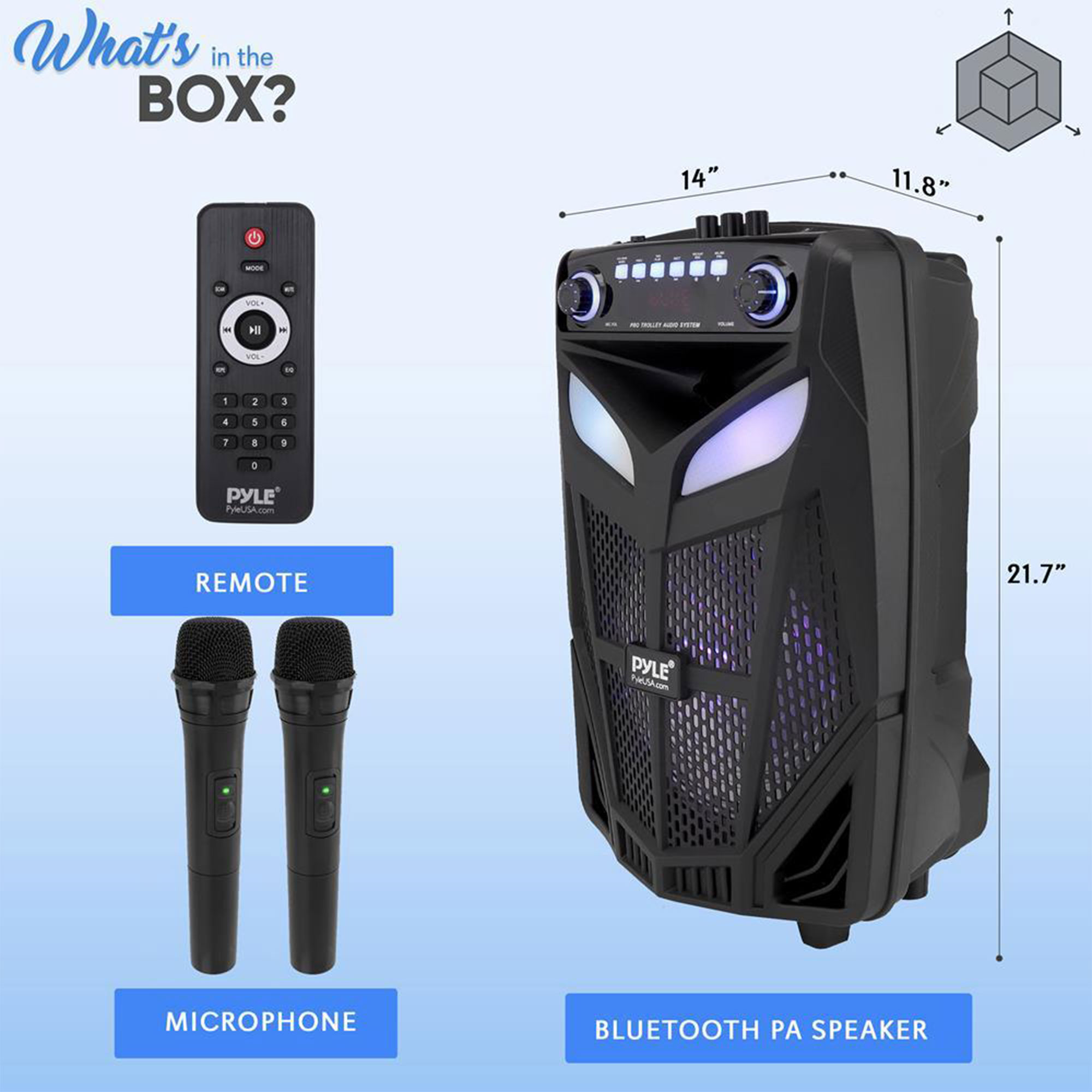 Pyle Multi Purpose 600 Watt Bluetooth Boombox Speaker System w/ LED Lights 
